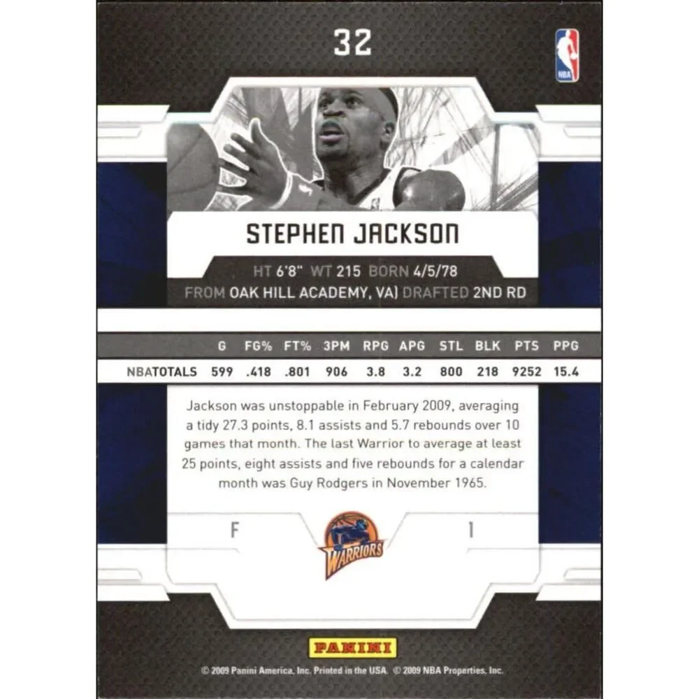 2009 Donruss Elite Basketball Card - #32 Stephen Jackson